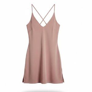 New Dusty Rose Cocktail Dress with Tie Back Closure – Size Small